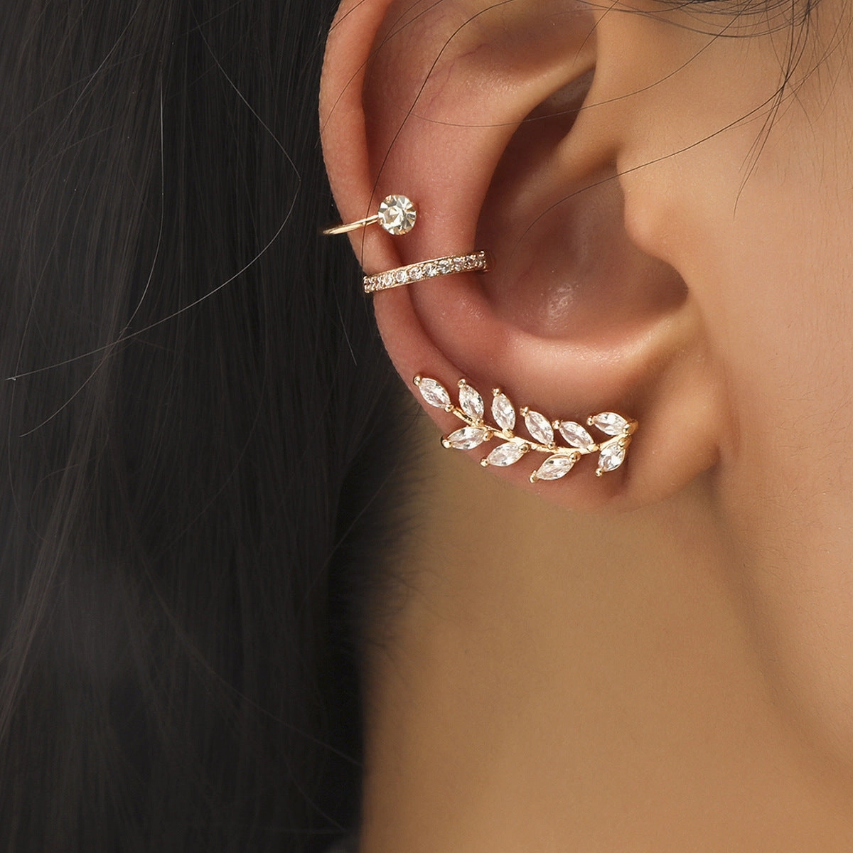 Wholesale Star Flower Alloy Stud Earrings Set