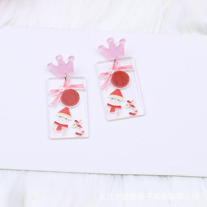 Wholesale Star Mask Carnival Acrylic Earrings