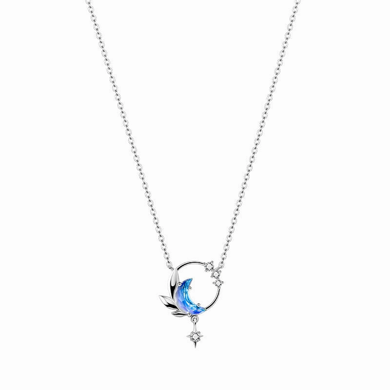 Wholesale Star Moon Companion Clavicle Copper Necklaces