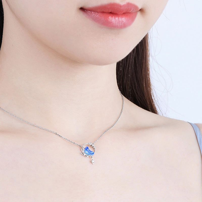 Wholesale Star Moon Companion Clavicle Copper Necklaces