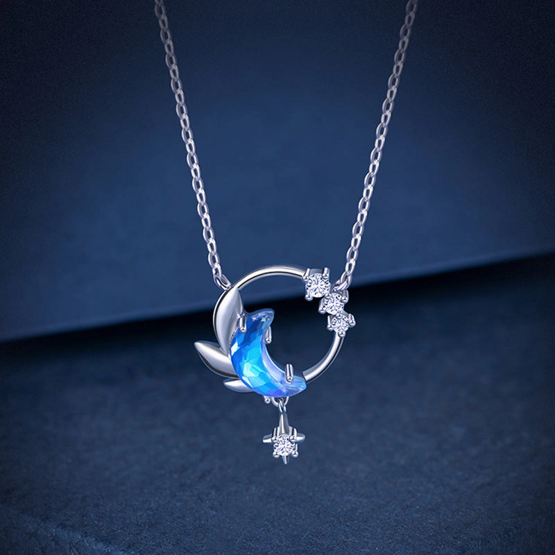Wholesale Star Moon Companion Clavicle Copper Necklaces