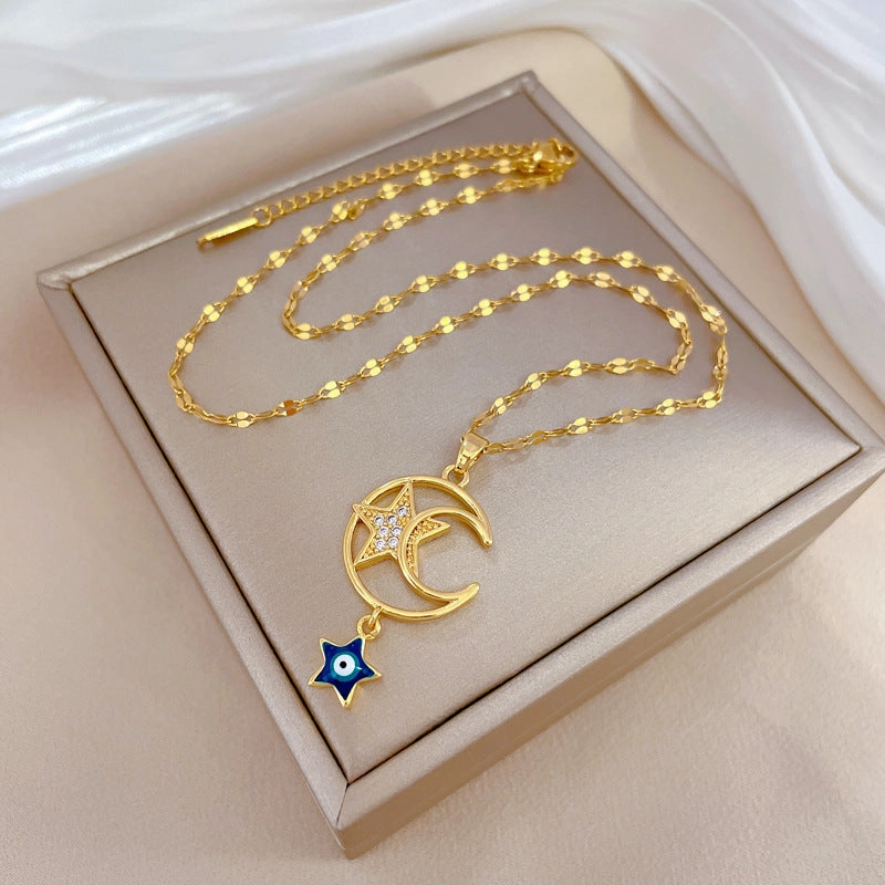 Wholesale Star Moon Stainless Steel Necklaces