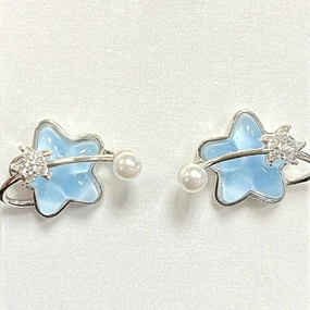 Wholesale Star Pearl  Alloy Earrings