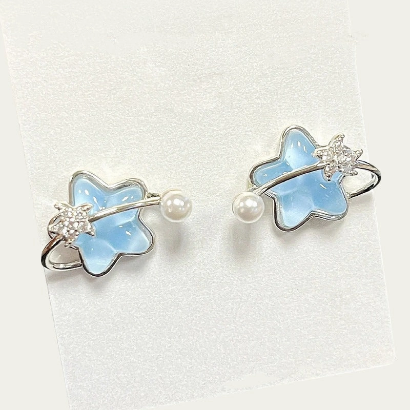 Wholesale Star Pearl  Alloy Earrings