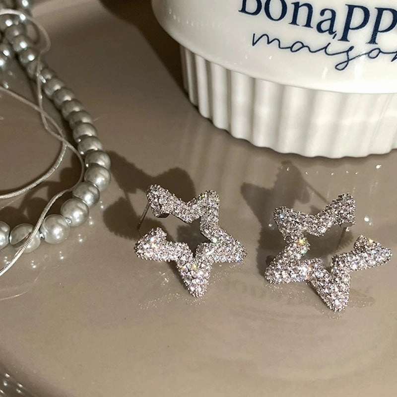 Wholesale Star Water Diamond Earrings