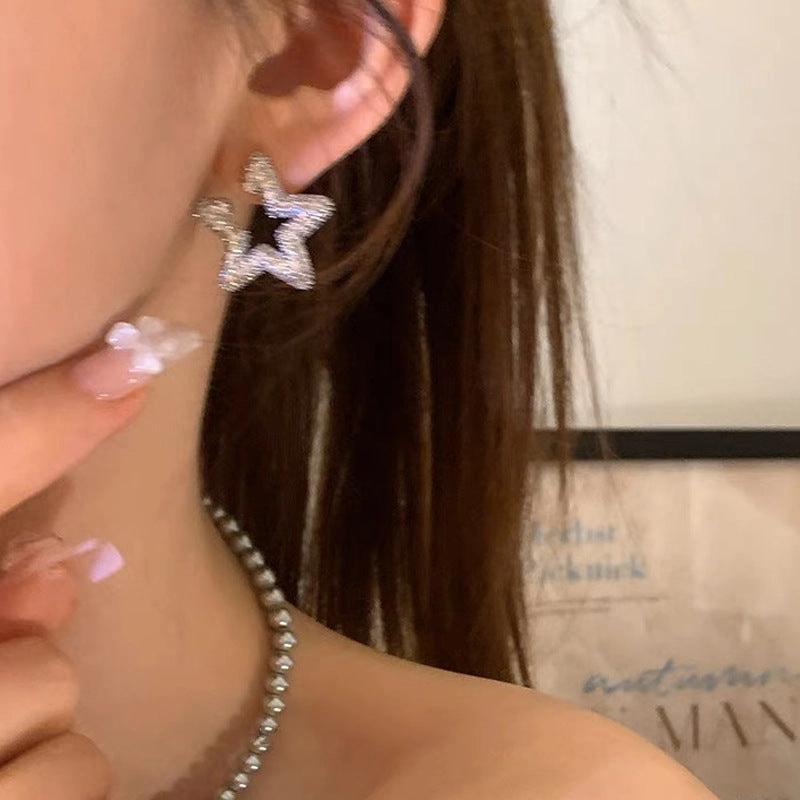 Wholesale Star Water Diamond Earrings