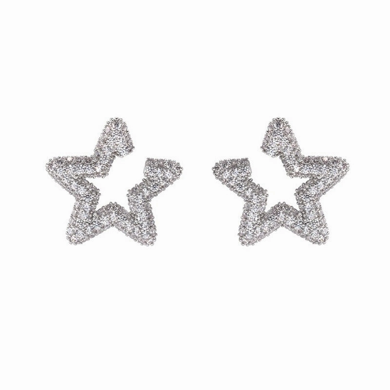 Wholesale Star Water Diamond Earrings