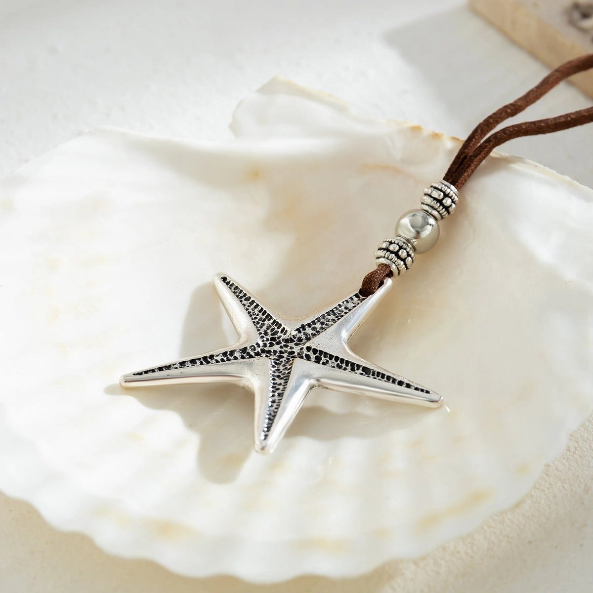 Wholesale Starfish Conch Vacation Style Alloy Necklaces