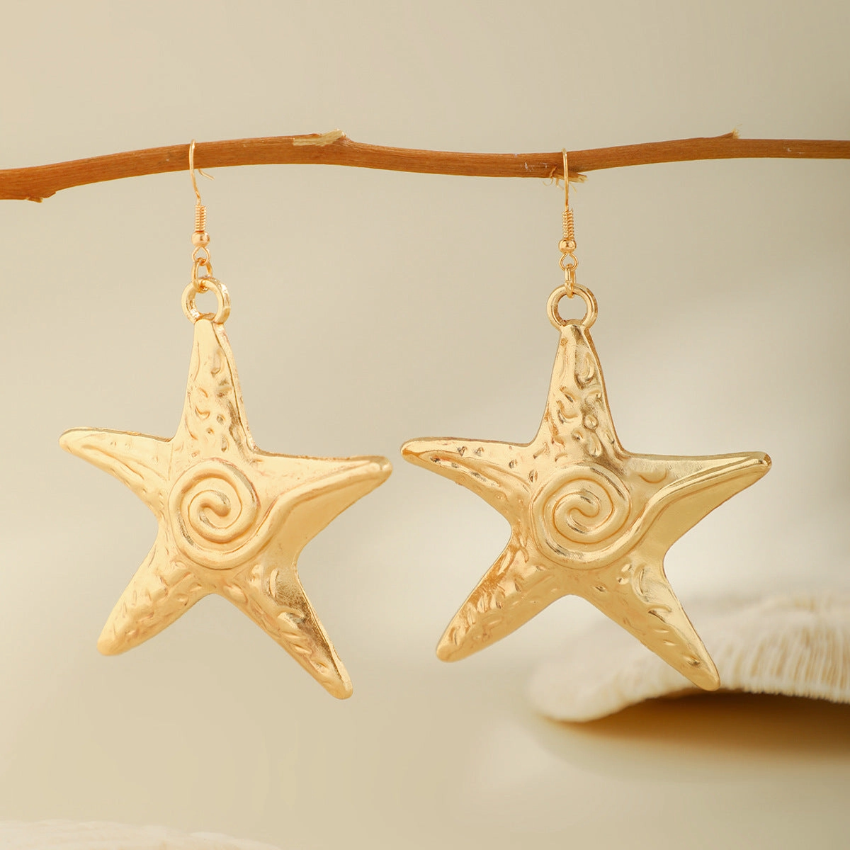Wholesale Starfish Metal Earrings