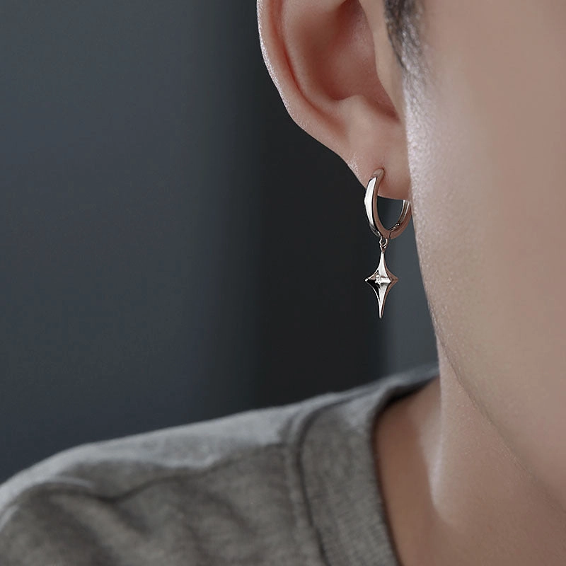 Wholesale Starlight Single Copper Men's Earrings