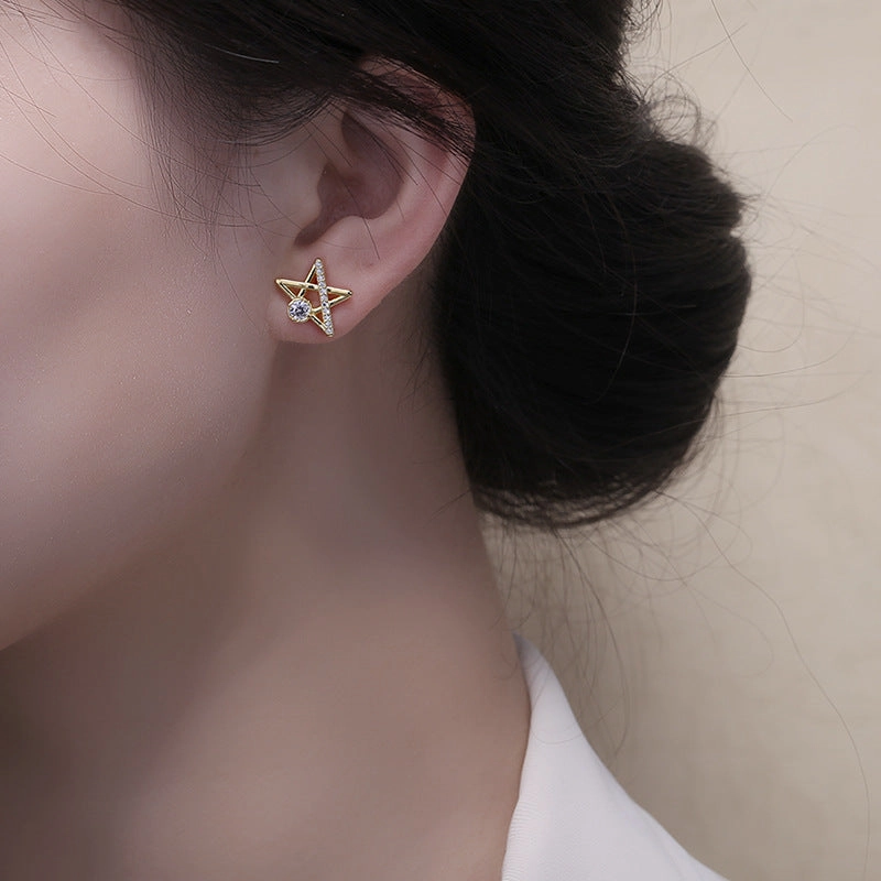 Wholesale Stars Cute Copper Earrings
