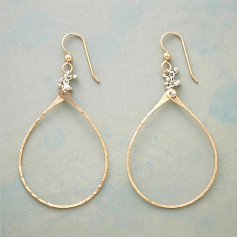 Wholesale Statemente Green Turquoise Metal Earrings