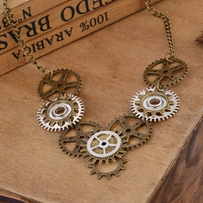 Wholesale Steampunk Gear Type Necklace
