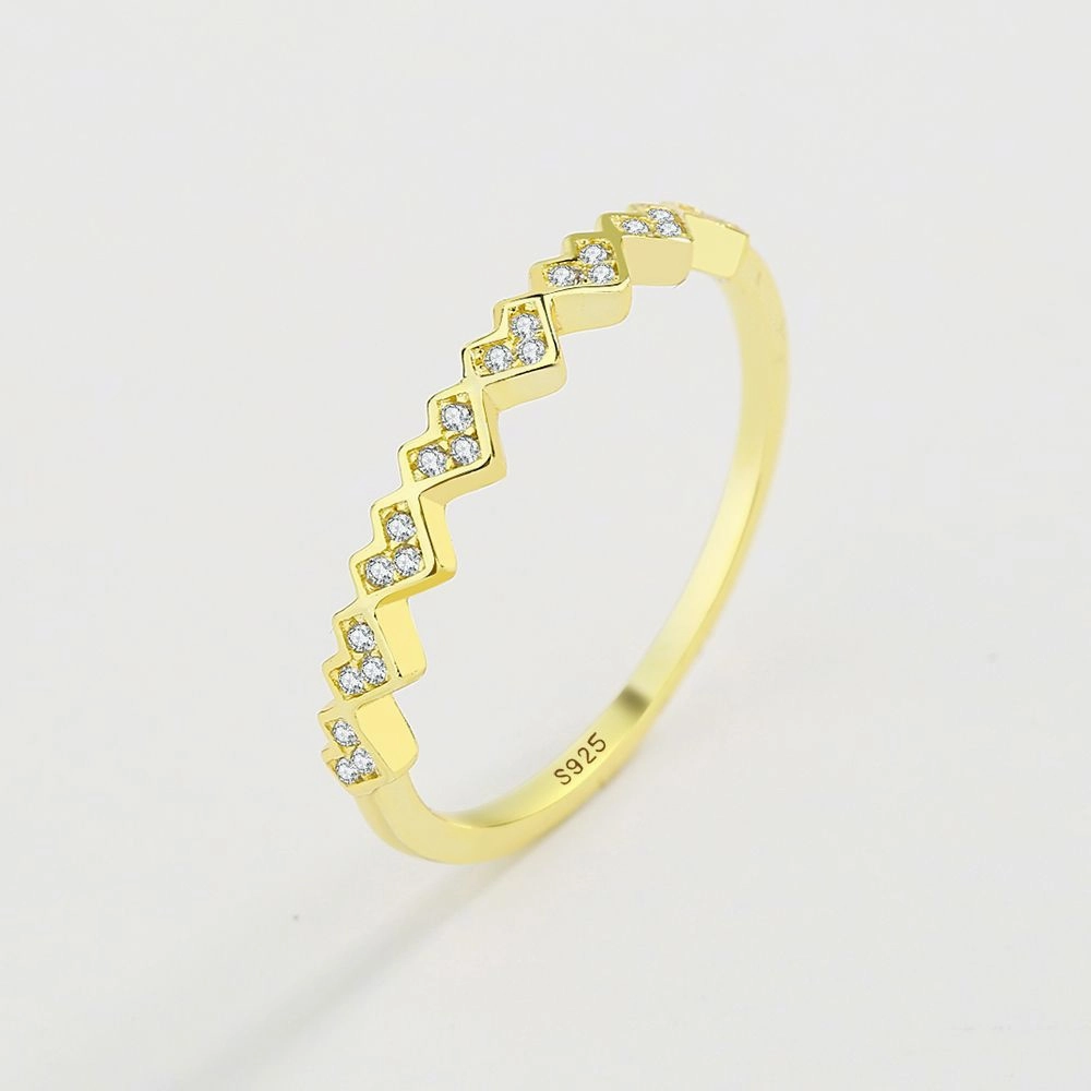 Wholesale Sterling Silver 14K Gold Plated Love Ring