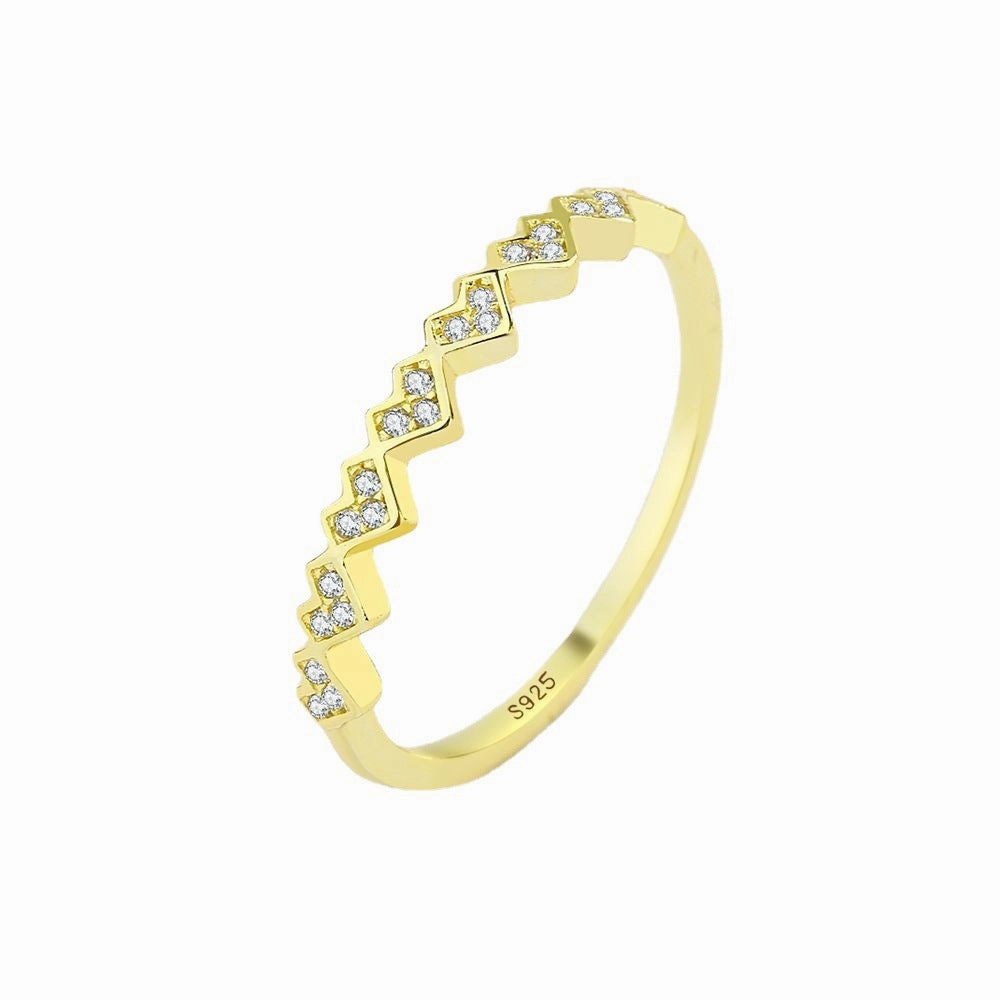 Wholesale Sterling Silver 14K Gold Plated Love Ring