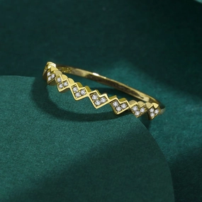 Wholesale Sterling Silver 14K Gold Plated Love Ring