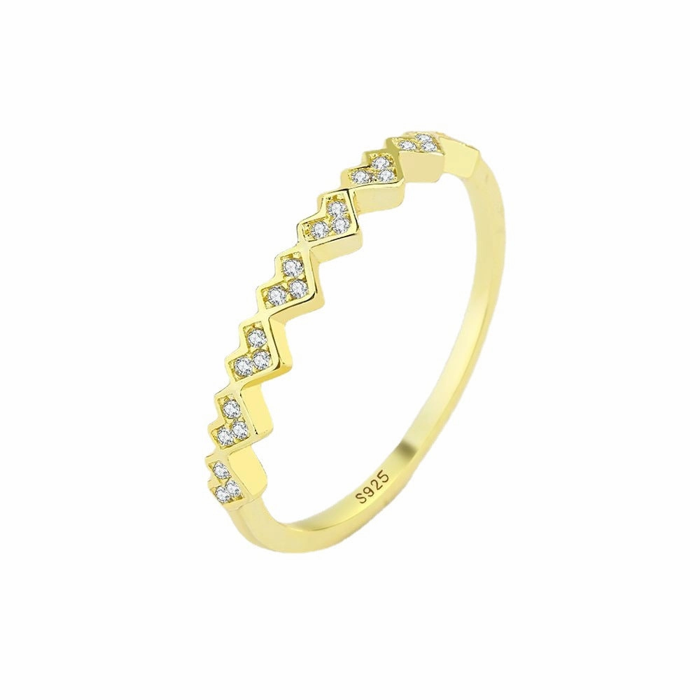 Wholesale Sterling Silver 14K Gold Plated Love Ring