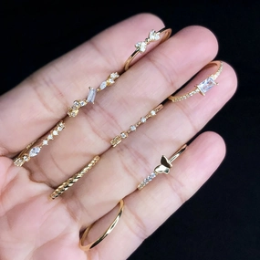 Wholesale Sterling Silver Gold Plated Ring
