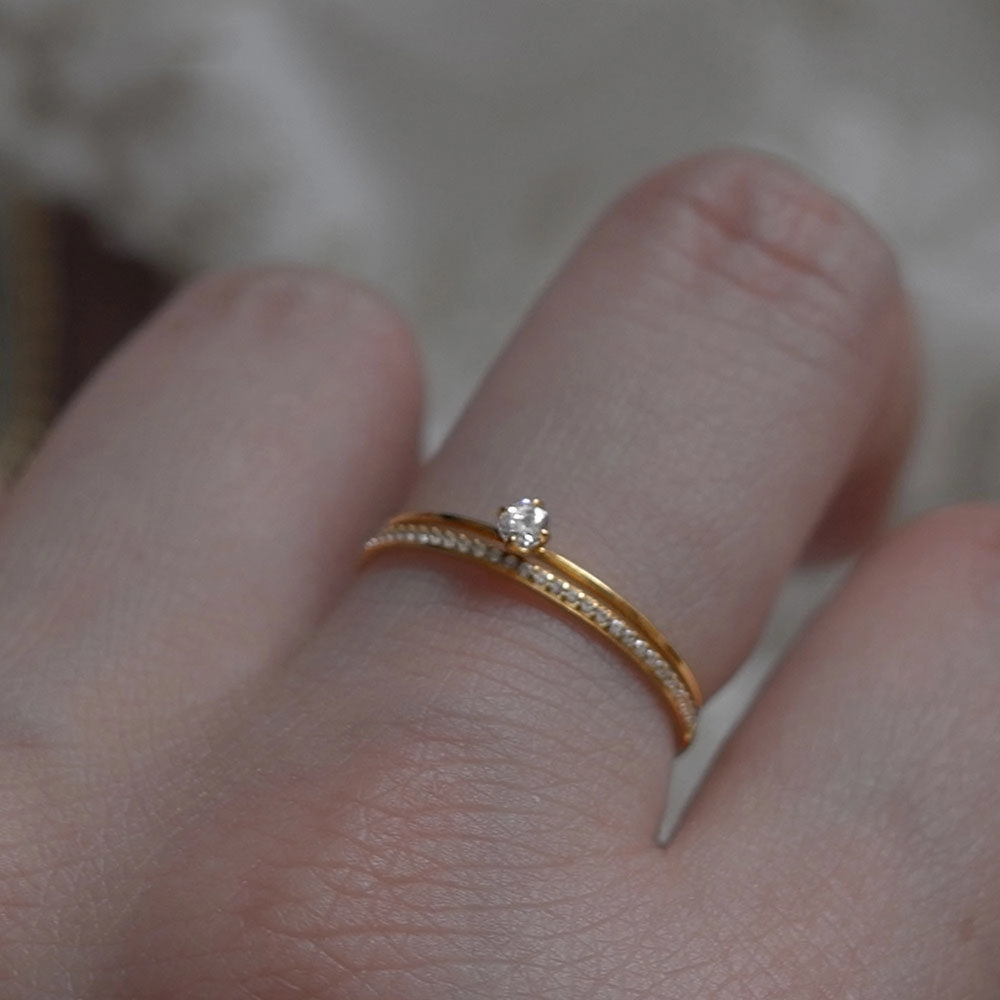 Wholesale Sterling Silver Gold Plated Ring