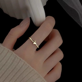 Wholesale Sterling Silver Gold Plated Small Butterfly Ring