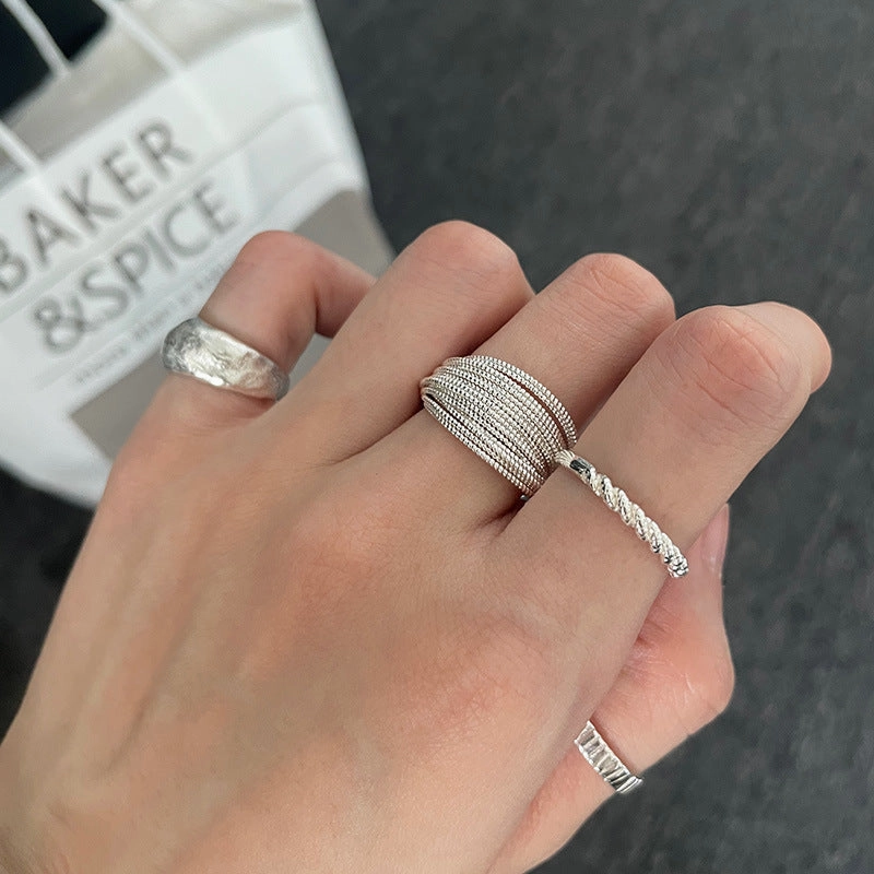Wholesale Sterling silver hammered handmade men's and women's rings