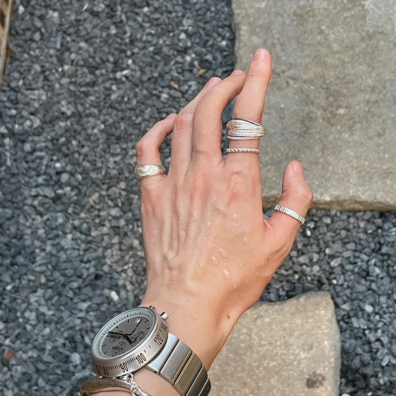 Wholesale Sterling silver hammered handmade men's and women's rings
