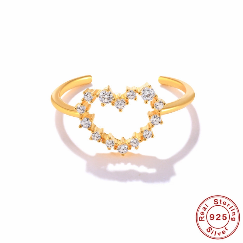Wholesale Sterling Silver Heart Flower Rings