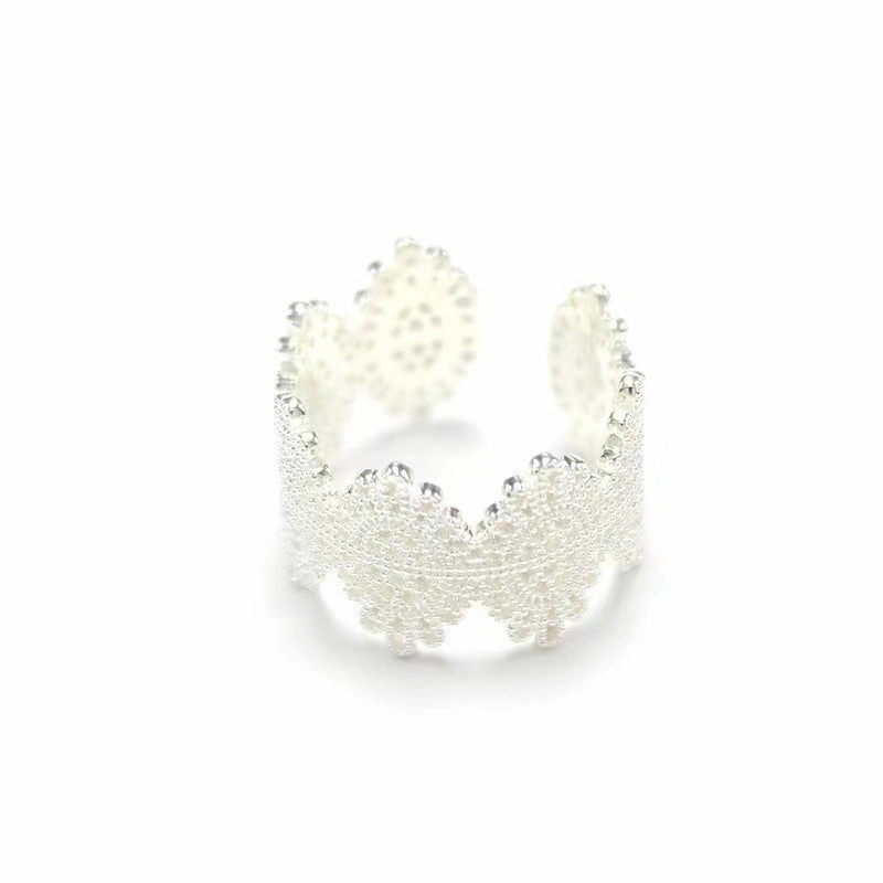 Wholesale Sterling Silver Lace Wide Openwork Ring