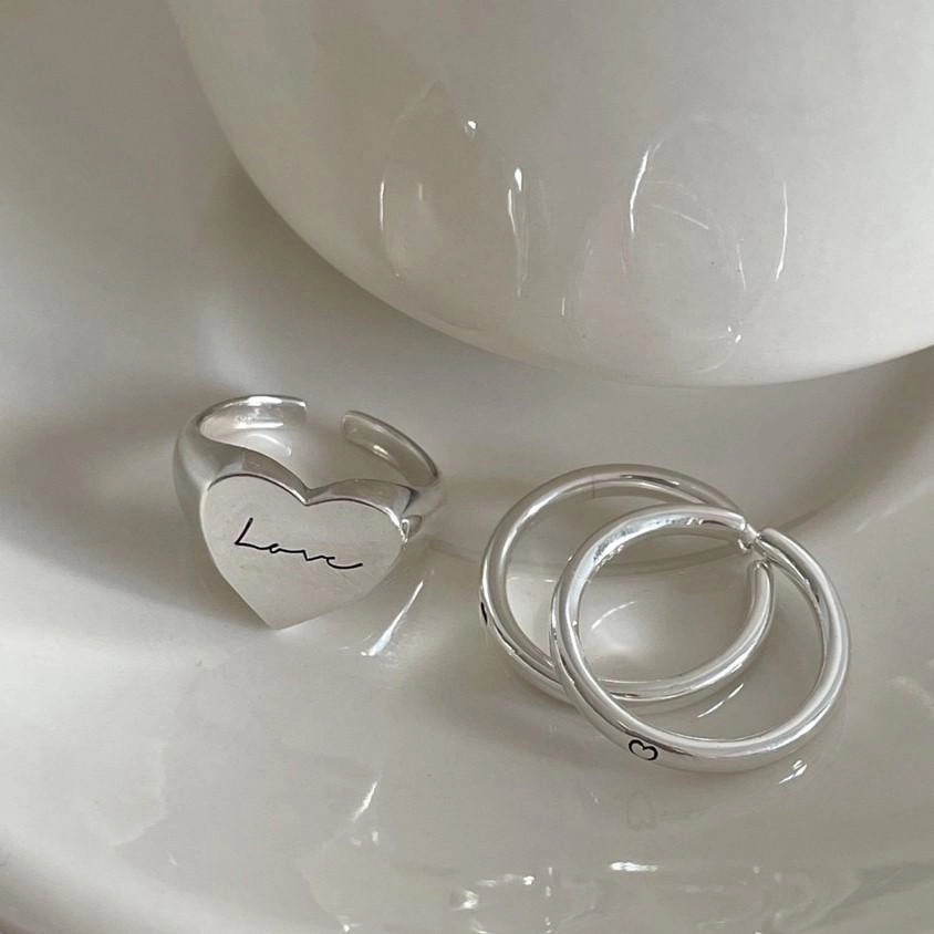 Wholesale Sterling Silver Letter Love Ring