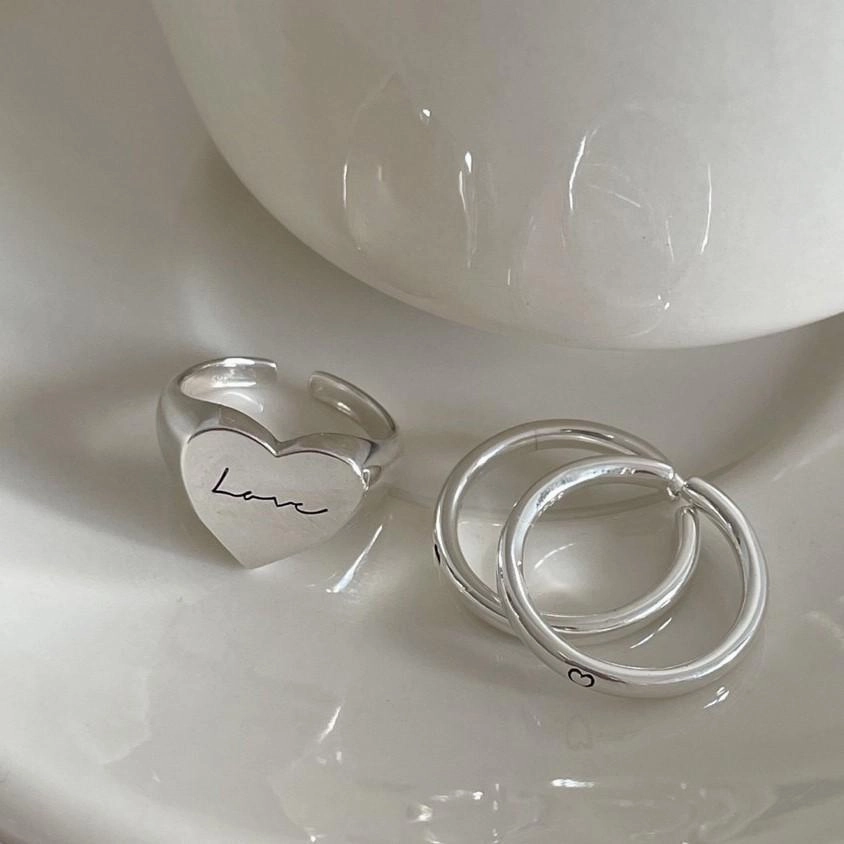 Wholesale Sterling Silver Letter Love Ring