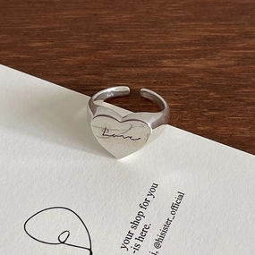 Wholesale Sterling Silver Letter Love Ring