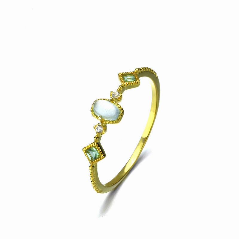 Wholesale Sterling Silver Natural Aquamarine Ring