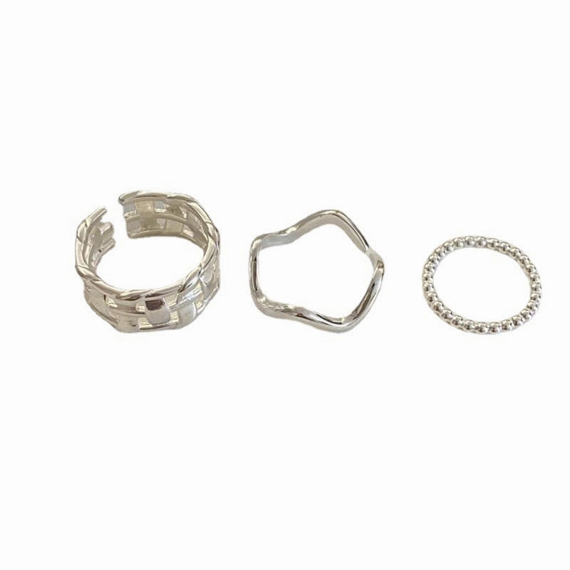 Wholesale Sterling Silver Openwork Braided Open Ring