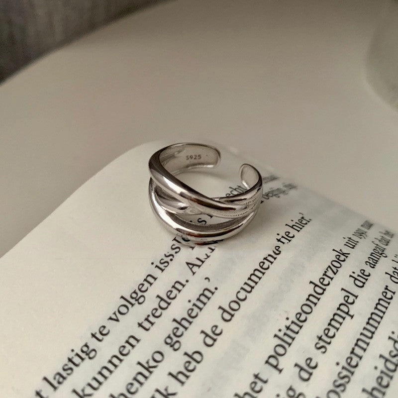 Wholesale Sterling Silver Openwork Braided Open Ring