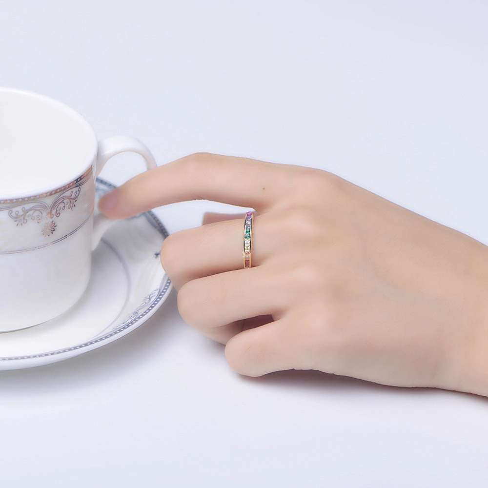 Wholesale Sterling Silver Square Zirconia Rings