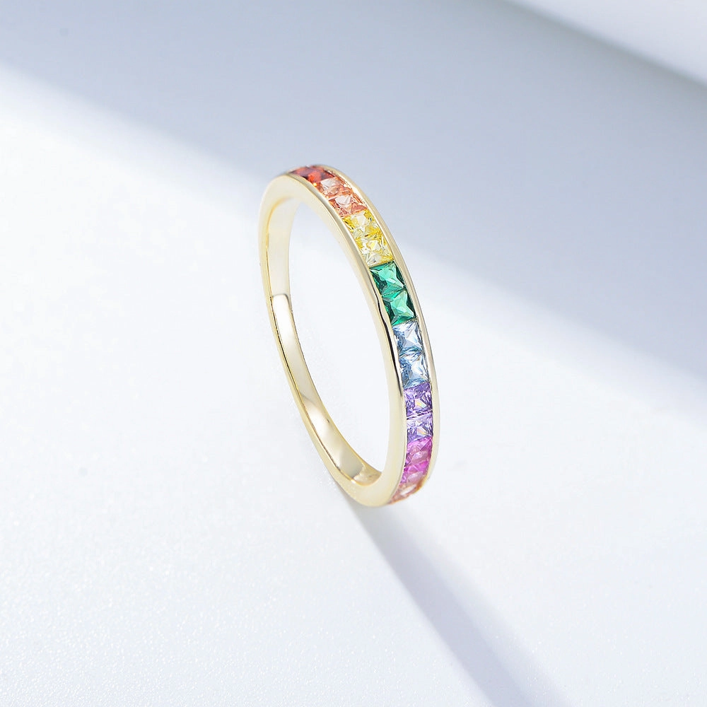 Wholesale Sterling Silver Square Zirconia Rings