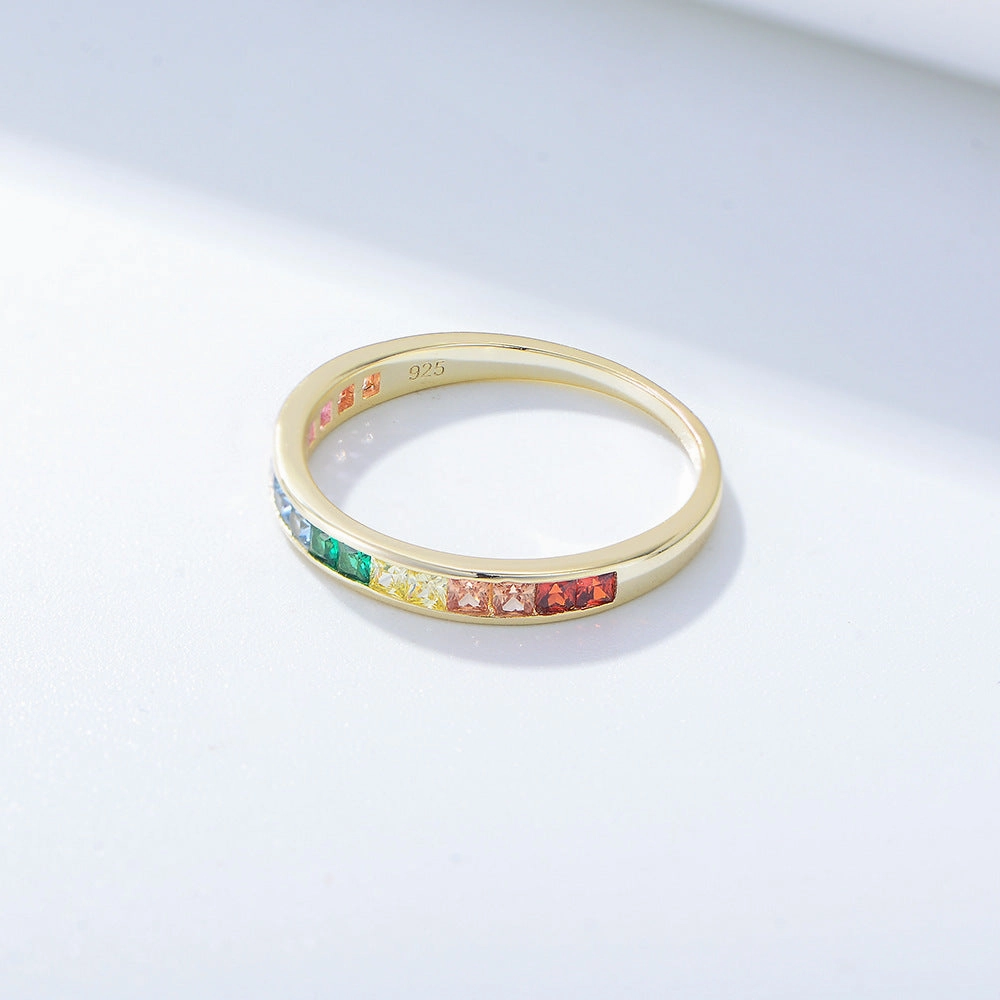 Wholesale Sterling Silver Square Zirconia Rings