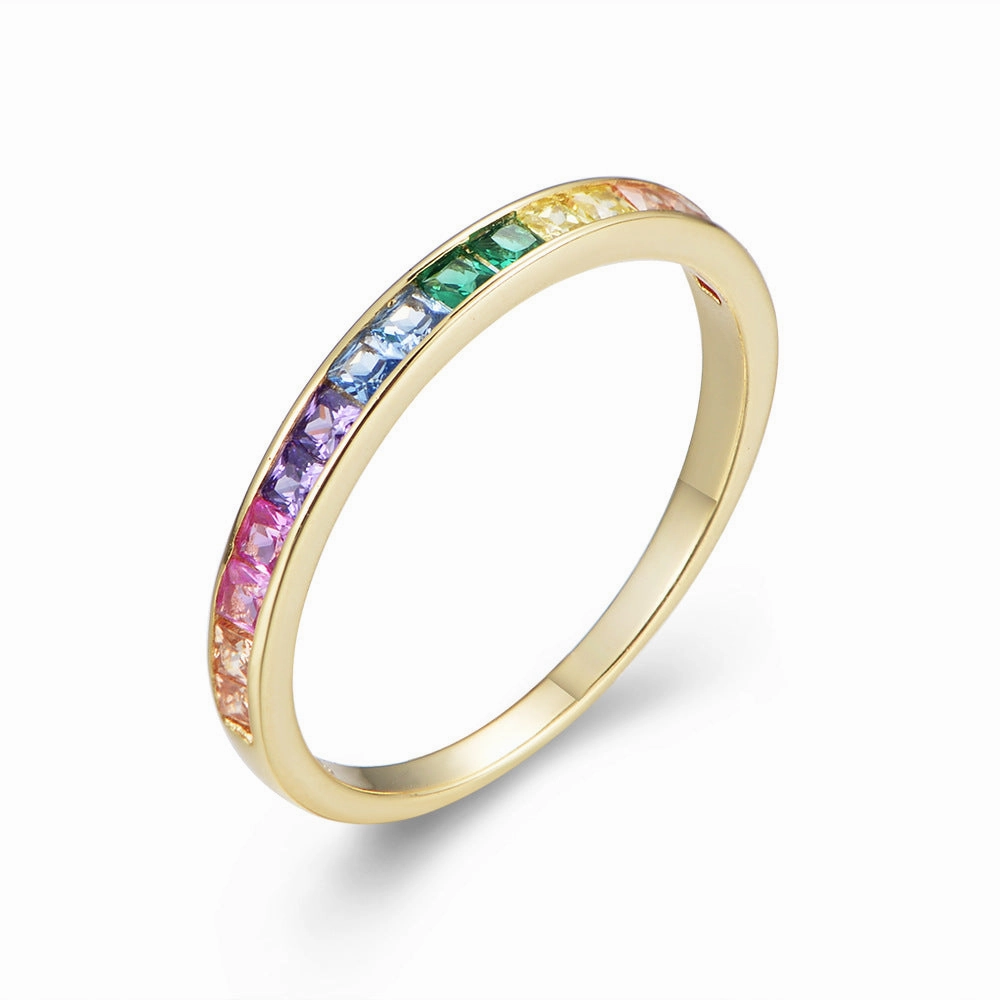 Wholesale Sterling Silver Square Zirconia Rings