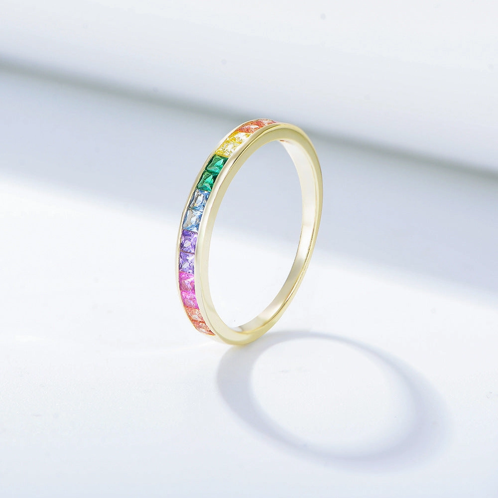 Wholesale Sterling Silver Square Zirconia Rings