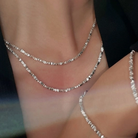 Wholesale sterling silver titanium steel creative sweater chain necklace