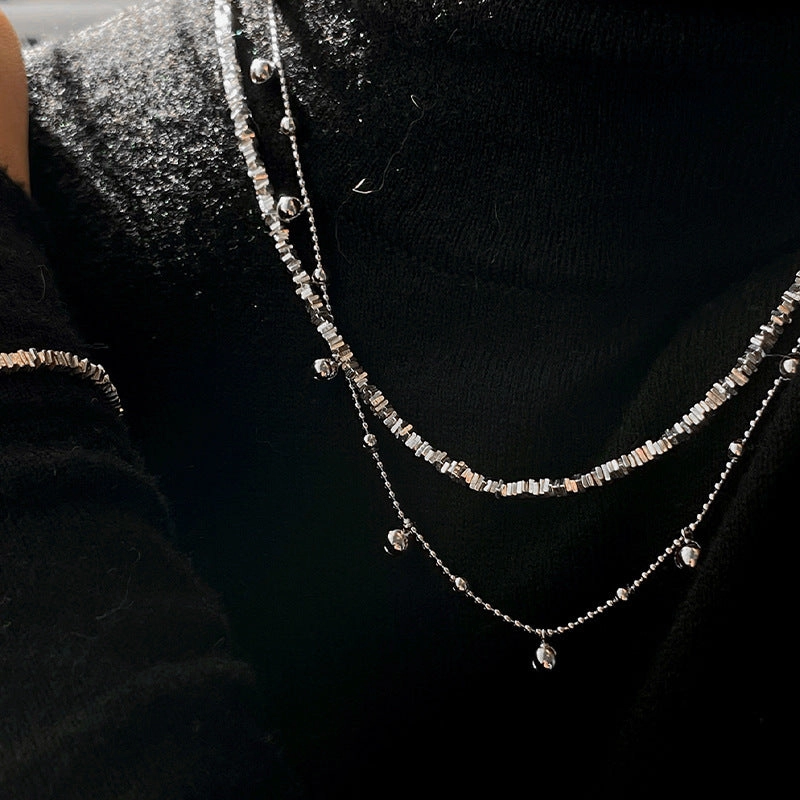 Wholesale sterling silver titanium steel creative sweater chain necklace