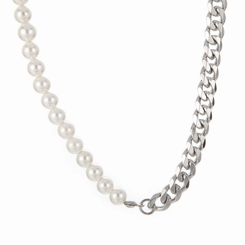 Wholesale Stitched Pearl Clavicle Gold Plated Necklaces