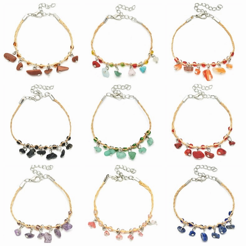 Wholesale Straw Rope Adjustable Copper Bracelet