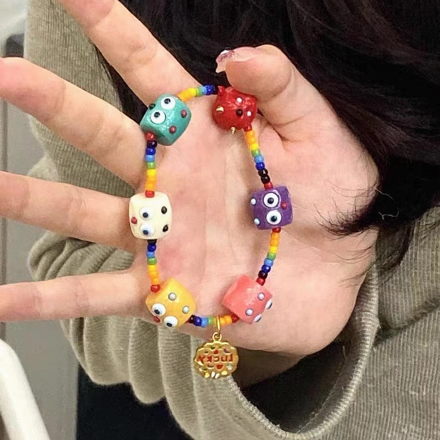Wholesale Strawberry Monster Resin Beads Bracelet