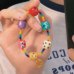 Wholesale Strawberry Monster Resin Beads Bracelet