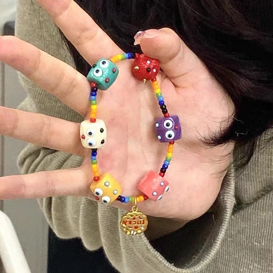 Wholesale Strawberry Monster Resin Beads Bracelet