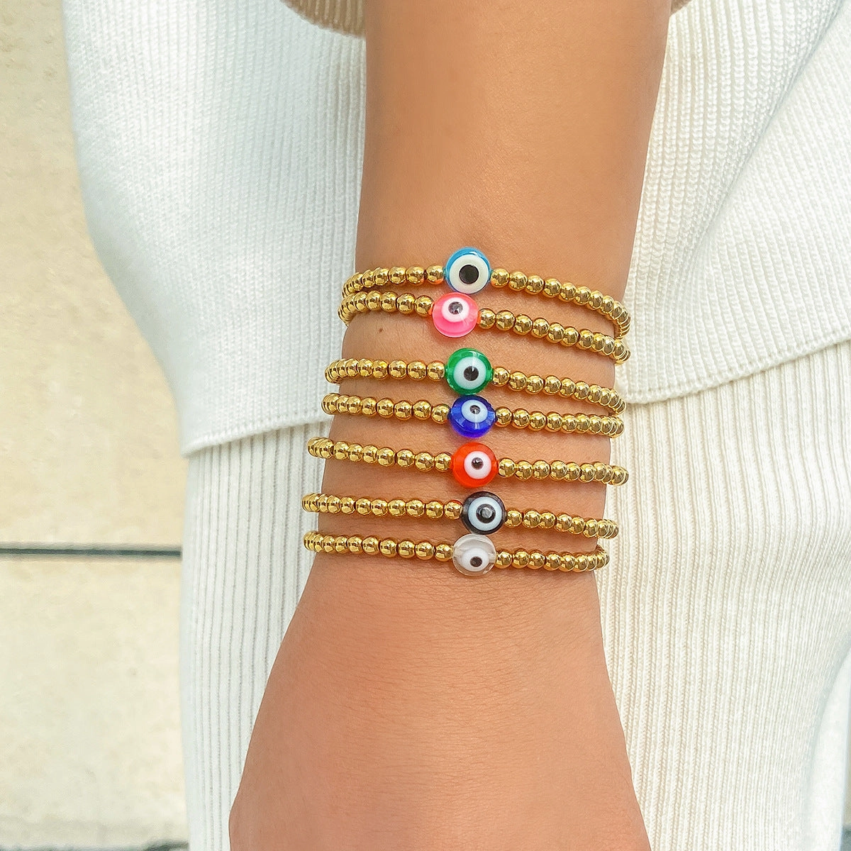 Wholesale Stretch Beaded Plastic Bracelet