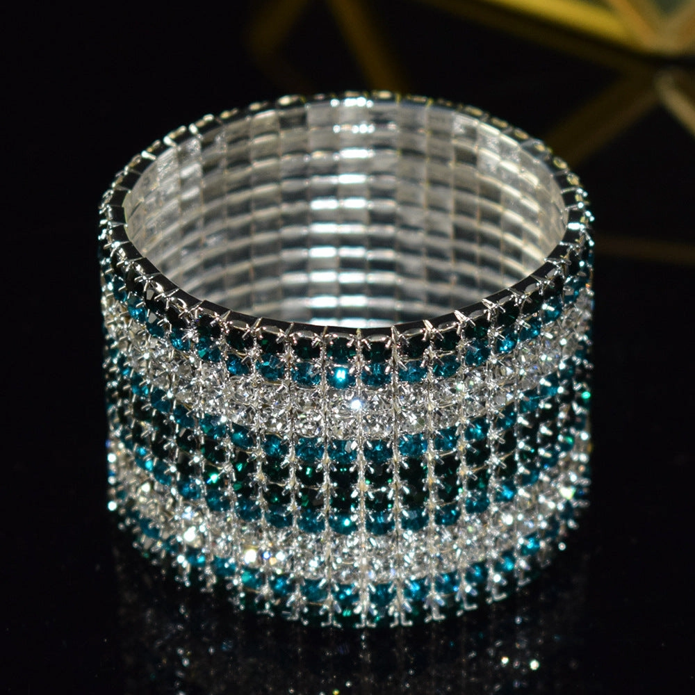 Wholesale Stretch Crystal Rhinestone Layered Bracelet Set