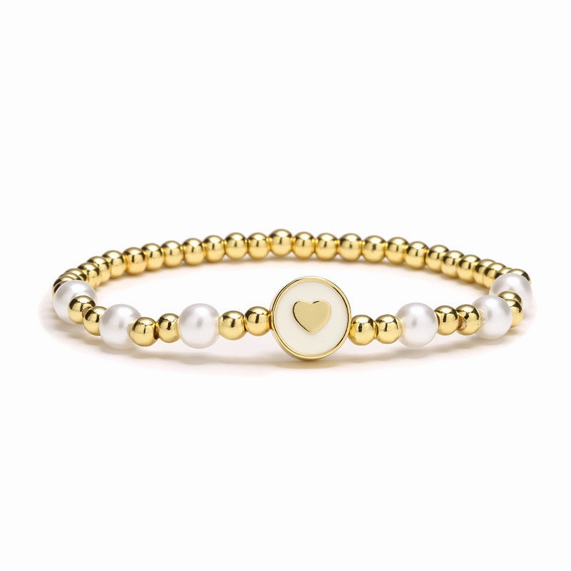 Wholesale Stretch Heart Copper Bracelet