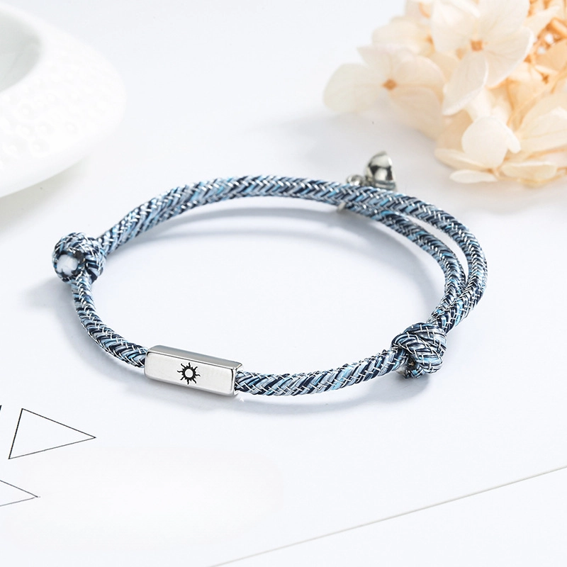 Wholesale Sun Moon Couple Hand Woven Bracelet